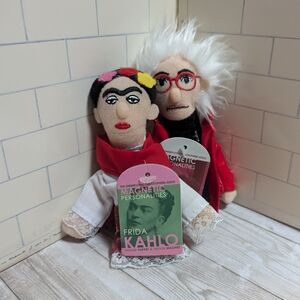 Frida Kahlo & Andy Warhol Finger Puppet Magnets, Pair of 2